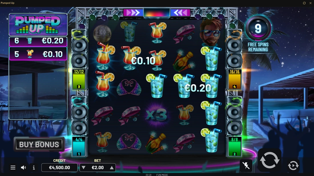 Pumped Up Indigo Magic Cluster Pays